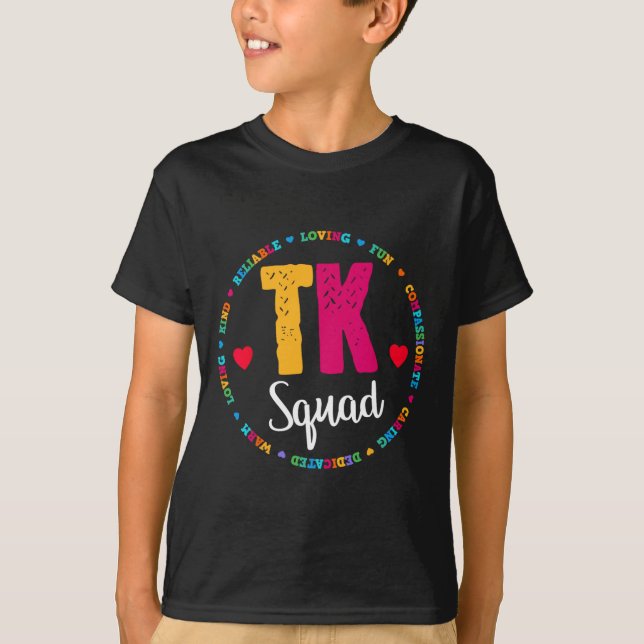 T-shirt Tk Squad Tee - Tee pour enseignant de maternelle t (Devant)