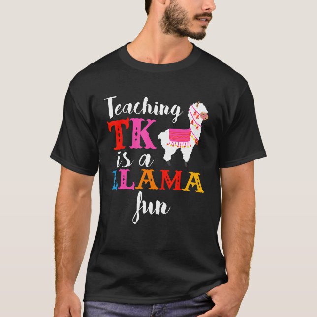 T-shirt TK Teacher Transitional Kindergarten Llama (Devant)