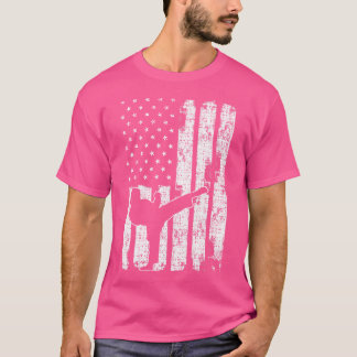 T-shirt Tkd Us American Flag Sports Patriotique Taekwondo