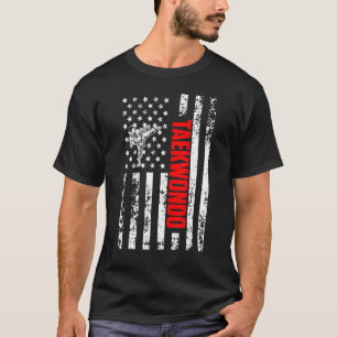 T-shirt TKD US Drapeau Américain Sportif Taekwondo Patriot