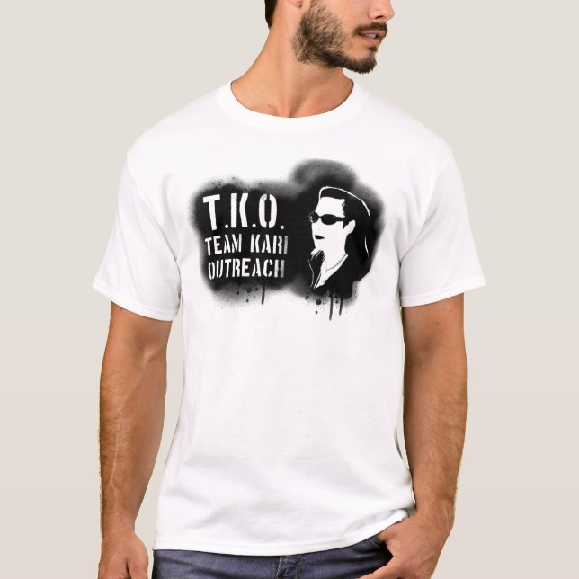 T-shirt TKO - Pochoir noir (Devant)