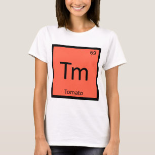 T-shirt Tm - Chimie des fruits de la tomate Symbole de tab