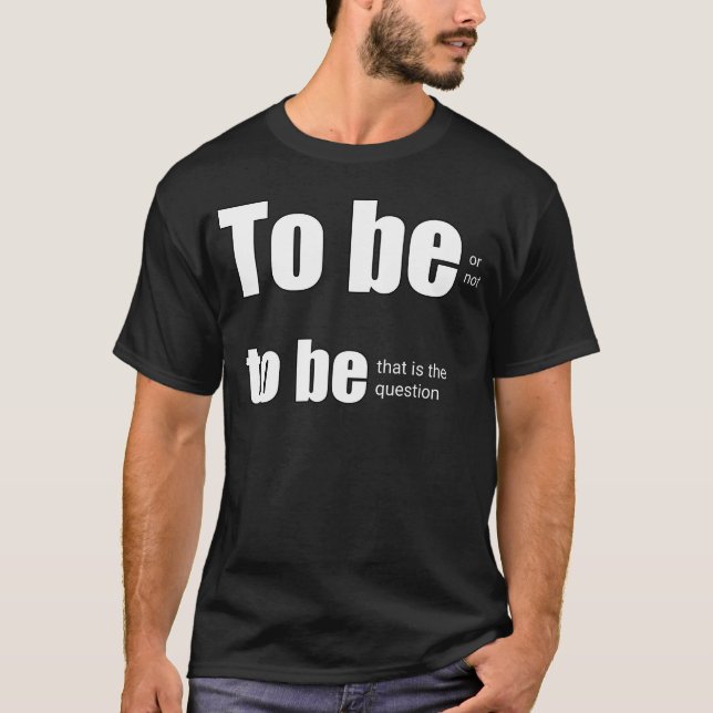 T-shirt To be or not to be hipster boy quote family (Devant)