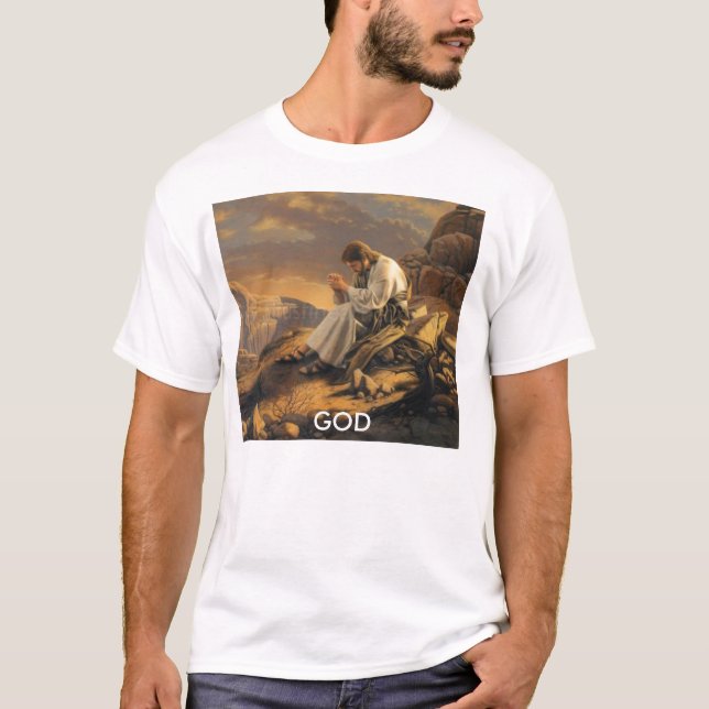 T-shirt to_be_with_god_2, DIEU - Customisé - Customisé (Devant)