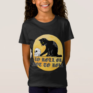 T-Shirt To Roll Or Not To Roll Shakespeare Cat With Skull