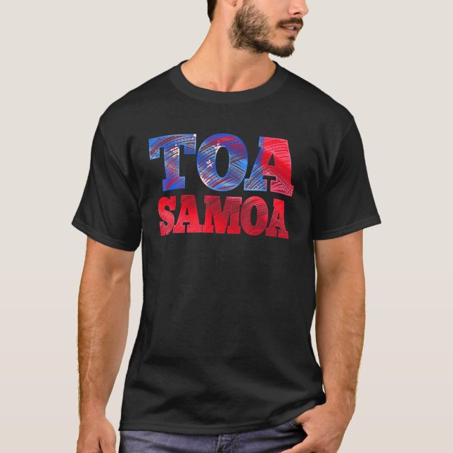 T-shirt Toa Samoa or Samoan Flag or Rugby (Devant)