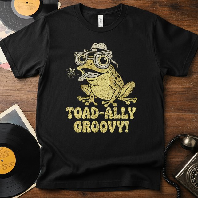 T-shirt Toad-Ally groovy,Frog vintage retro  (Créateur téléchargé)