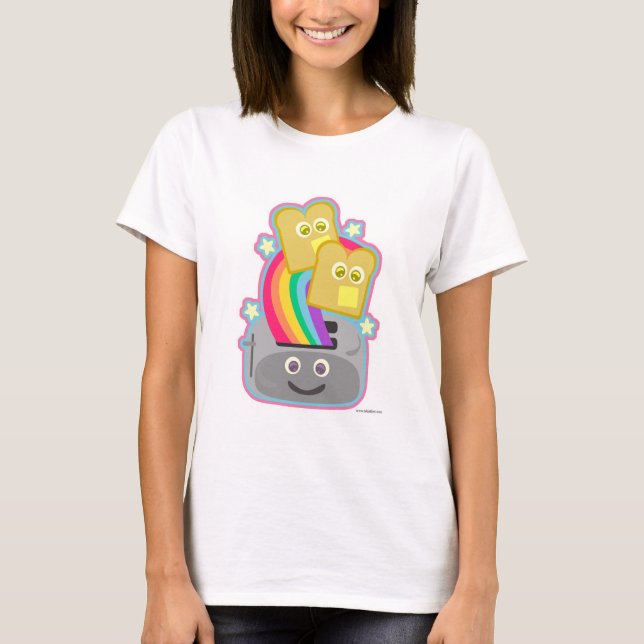 T-shirt Toast arc-en-ciel de Kawaii (Devant)