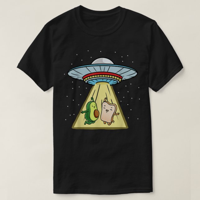 T-shirt Toast Avocado Ufo Enduction (Design devant)