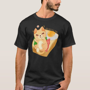 T-shirt Toast Chaton Mignon Heure du Petit Déjeuner Kitty