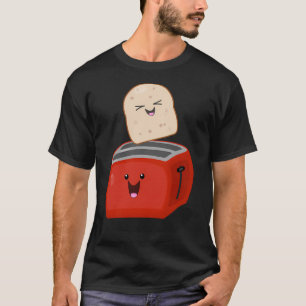 T-shirt Toast Cute Kawaii Et Dessin Toaster Rouge