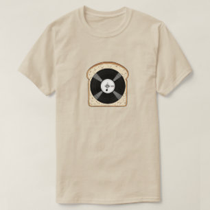 T-shirt toast en vinyle   Funny Music Record Tee