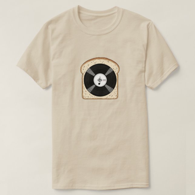 T-shirt toast en vinyle | Funny Music Record Tee (Design devant)