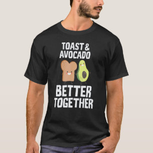 T-shirt Toast et avocat mignons mieux ensemble petit-déjeu