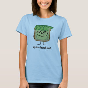T-shirt Toast Hipster de l'Avocado lunettes de poils grais