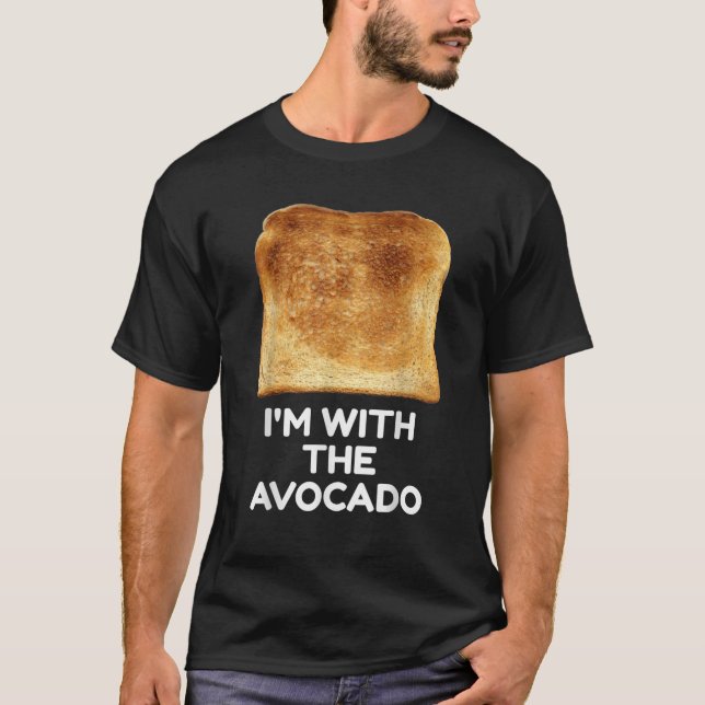 T-shirt Toast I m With Avocado Couples Halloween Costu (Devant)