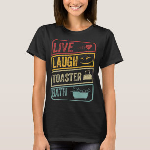 T-shirt Toaster de salle de bain squelette drôle rétro en