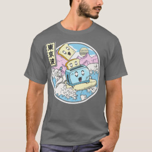 T-shirt Toaster Surf Au Japon Vagues Style Kawaii Vaporw
