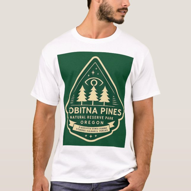 T-shirt Tobitna Pines Oregon Natural Reserve Park – t shir (Devant)