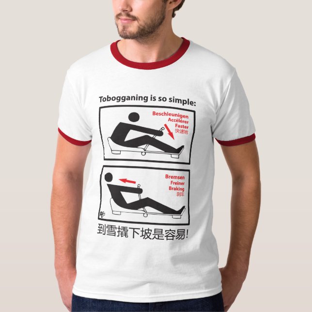 T-shirt Tobogganing est si simple ! (Devant)