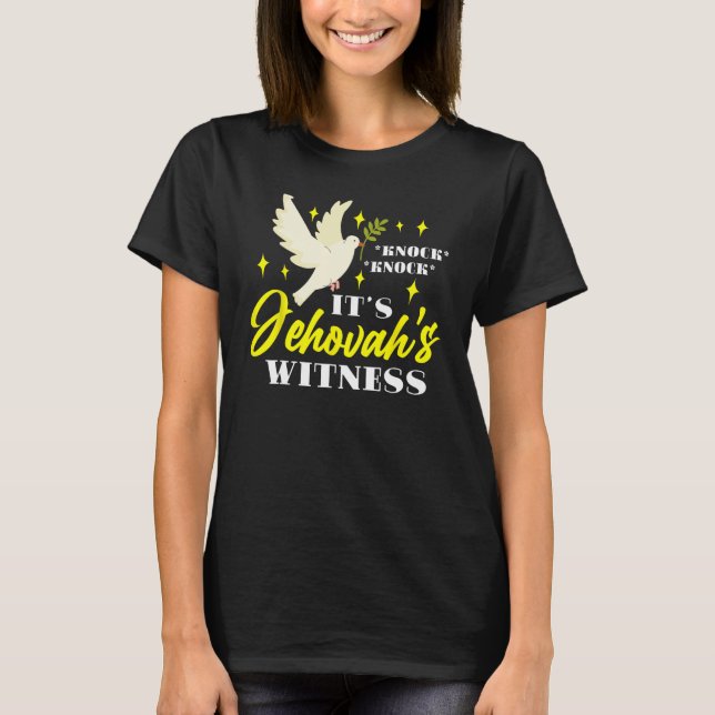 T-shirt Toc Toc C'est un Témoins de Jéhovah TJ (Devant)