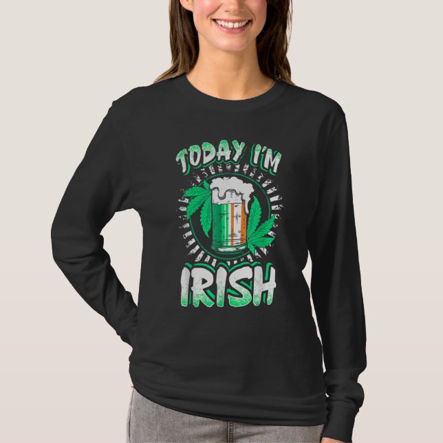 T-shirt Today Im Irish Shamrock Flag St Patricks Day (Devant)