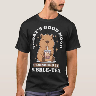 T-shirt Today's Good Mood Bubble Tea Kawaii Capybara