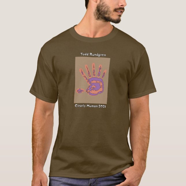 T-shirt Todd Rundgren Clairement main humaine Brown (Devant)