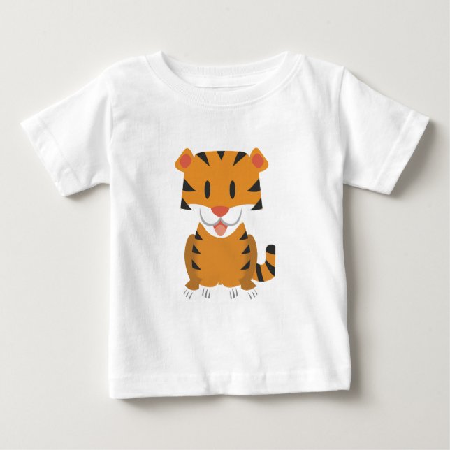 T-shirt Toddler à manches longues avec tigre de de (Devant)