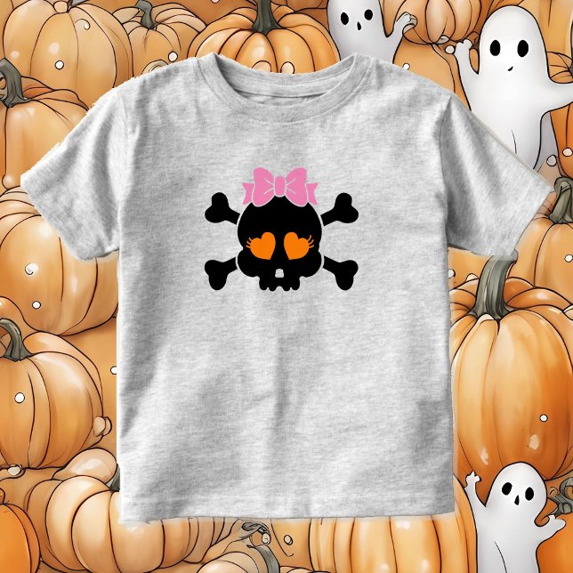 T-shirt Toddler avec crâne mignonne pour fille (Créateur téléchargé)