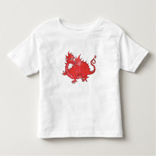T-shirt Toddler avec mignon Dragon Rouge