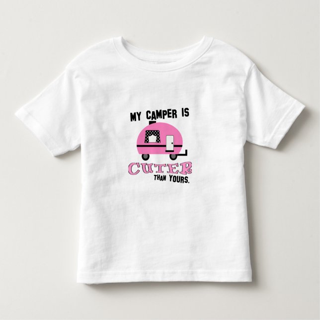 T-shirt Toddler Camper Rose Cute (Devant)
