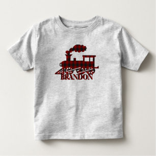 T-shirt Toddler personnalisé en train plat