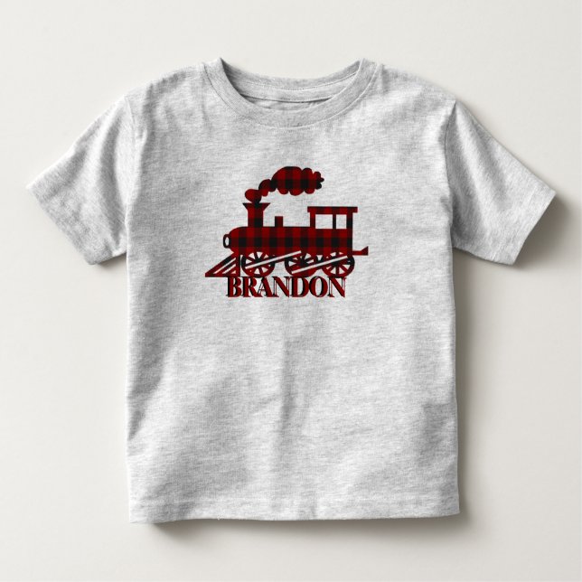 T-shirt Toddler personnalisé en train plat (Devant)