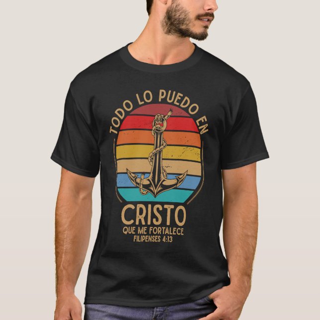 T-shirt Todo lo puedo en Cristo que me fortalece F 413 Spa (Devant)