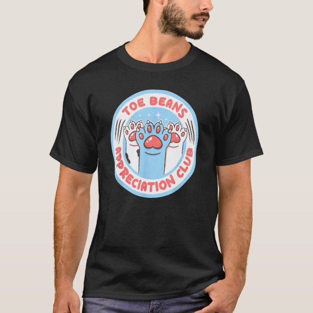 T-shirt Toe Beans Appréciation Club Cute Paws Chat (Devant)