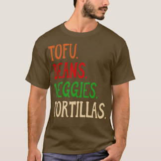 T-shirt Tofu Haricots Légumes Tortillas Vegan burrito ingr