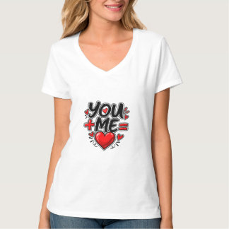 T-shirt Toi + Moi = Amour Saint-Valentin Couple Assorti