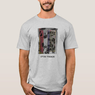 T-shirt Toile abstraite graphique grise