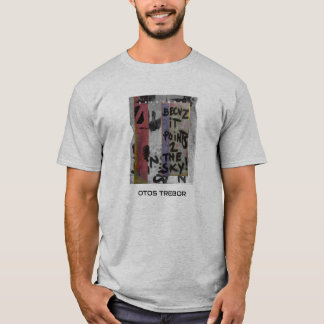 T-shirt Toile abstraite graphique grise