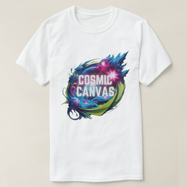 T-shirt Toile cosmique - Peindre vos rêves (Design devant)