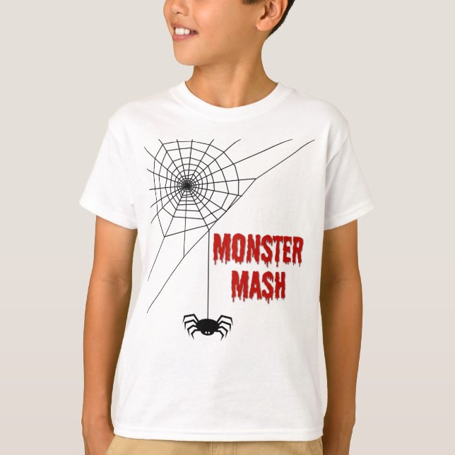 T-shirt Toile d'araignée de Monster Mash Halloween (Devant)