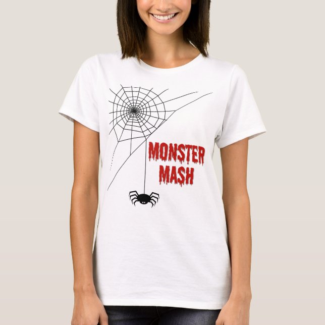 T-shirt Toile d'araignée de Monster Mash Halloween (Devant)