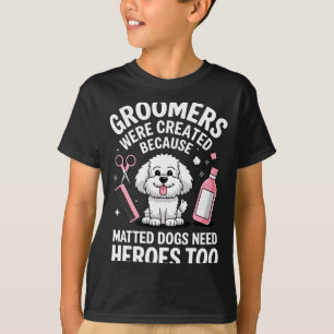 T-shirt Toilettage de chien drôle d'art pour hommes femmes