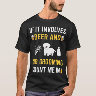 T-shirt Toilettage de chien et bière Toiletteur