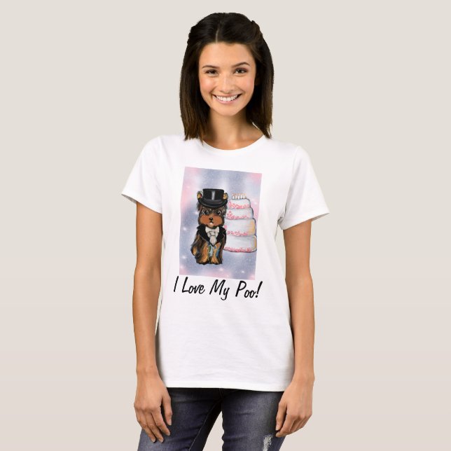 T-shirt Toilettage Yorkie poo (Devant entier)