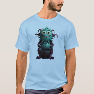 T-shirt Toilettes avec Monster Adorable