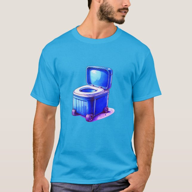 T-shirt Toilettes – Concept de design fonctionnel propre (Devant)