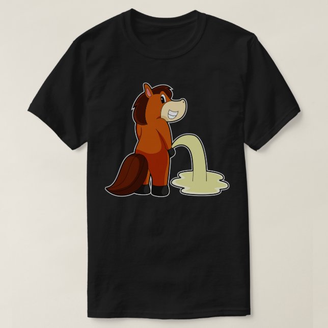 T-shirt Toilettes pour chevaux (Design devant)