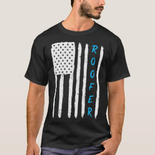 T-shirt Toit Américain Drapeau Pour Toits MP